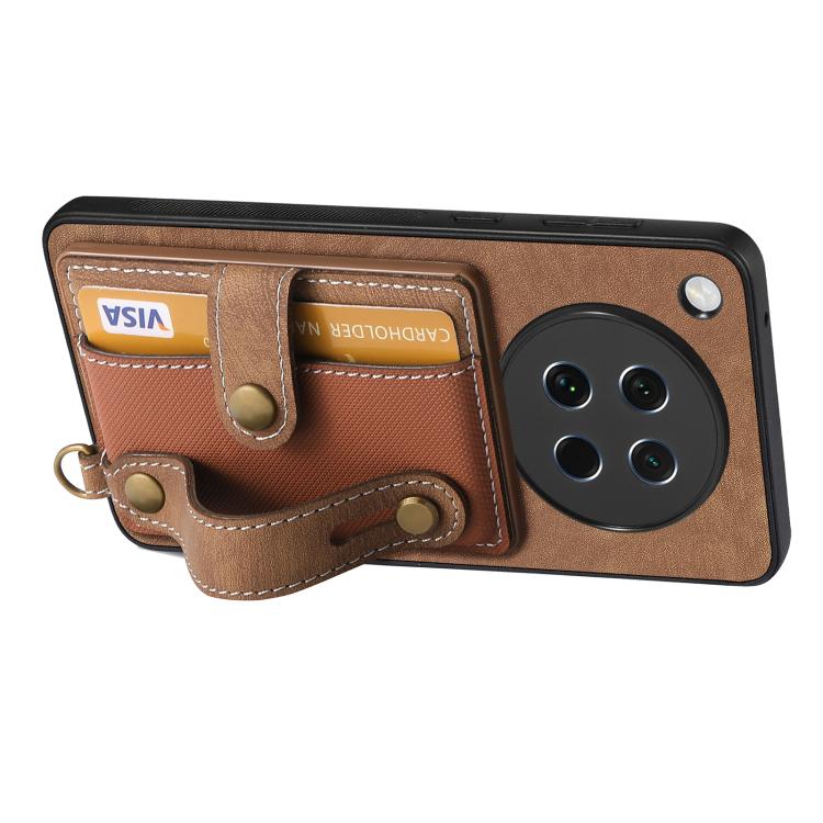 Retro Cross Wristband Wallet Leather Back Phone Case, Compatible with OPPO Find X8s