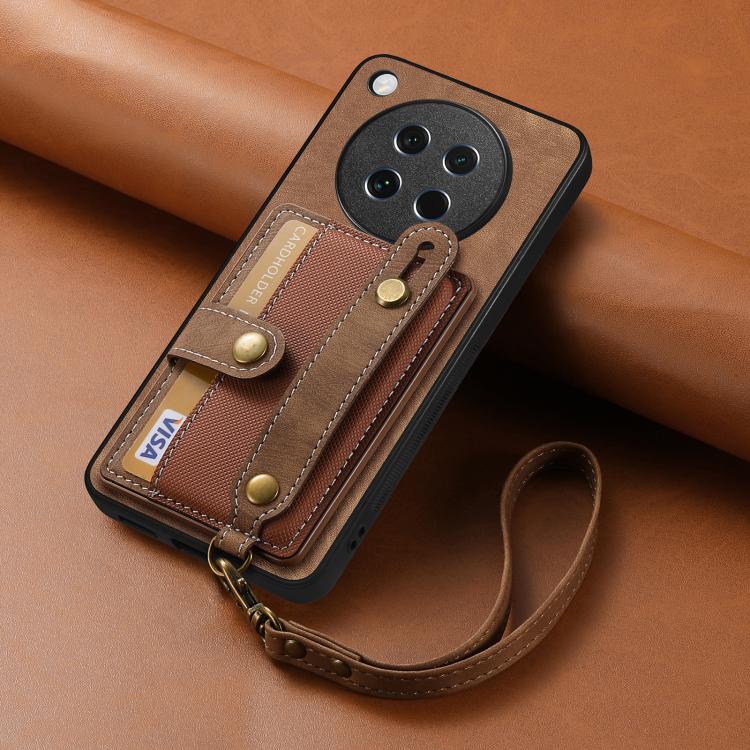 Retro Cross Wristband Wallet Leather Back Phone Case, Compatible with OPPO Find X8s