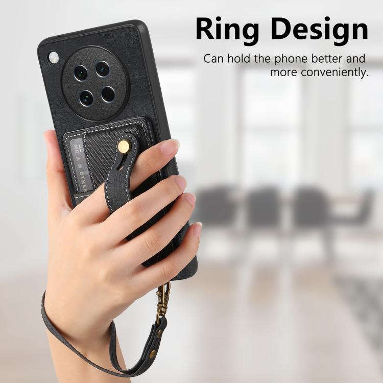 Retro Cross Wristband Wallet Leather Back Phone Case, Compatible with OPPO Find X8s