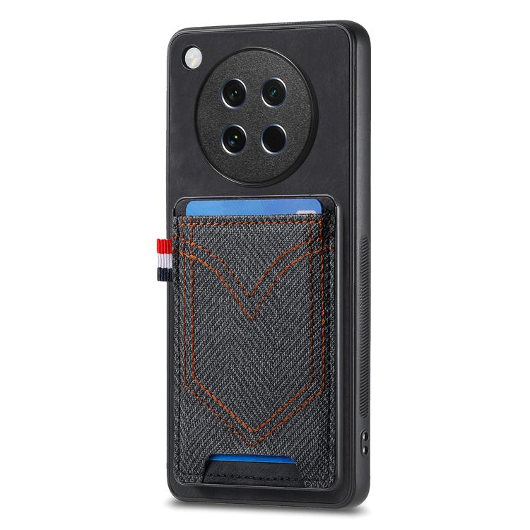 Denim Texture Leather Skin Phone Case with Card Slot, Compatible with OPPO Find X8s
