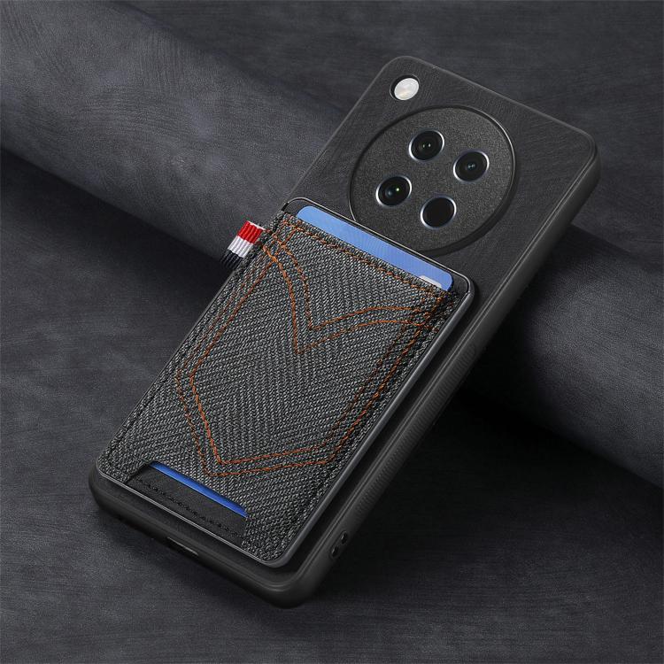 Denim Texture Leather Skin Phone Case with Card Slot, Compatible with OPPO Find X8s