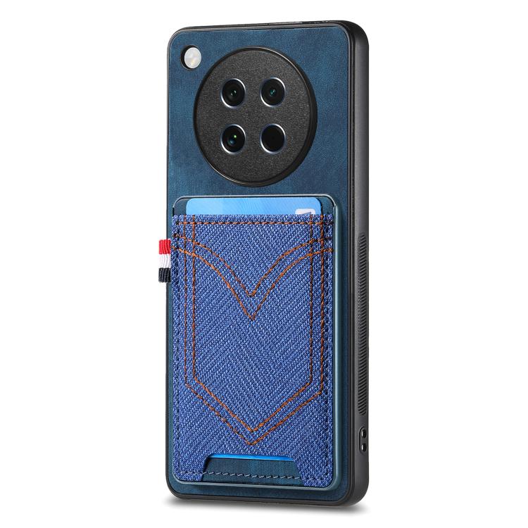 Denim Texture Leather Skin Phone Case with Card Slot, Compatible with OPPO Find X8s