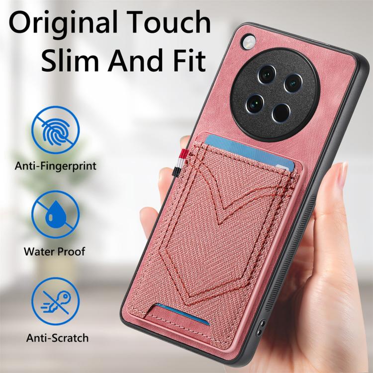 Denim Texture Leather Skin Phone Case with Card Slot, Compatible with OPPO Find X8s