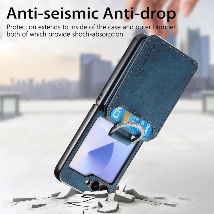 Retro Leather Ring Vertical Flip Wallet Phone Case
