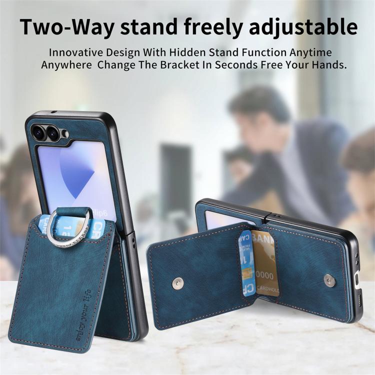 Retro Leather Ring Vertical Flip Wallet Phone Case