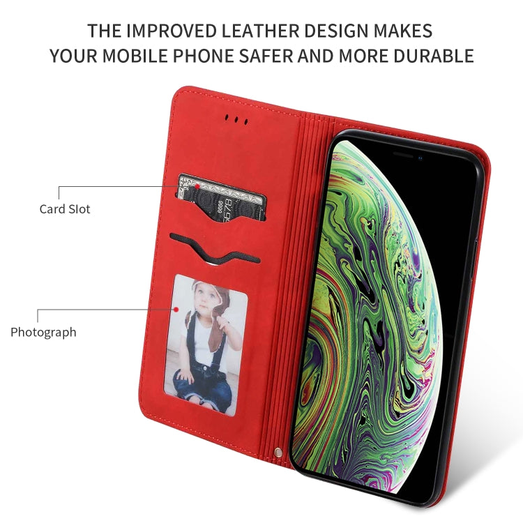 Retro Skin Feel Business Magnetic Horizontal Flip Leather Case for iPhone XI MAX 2019