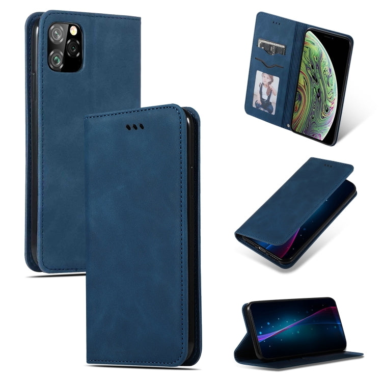 Retro Skin Feel Business Magnetic Horizontal Flip Leather Case for iPhone XI MAX 2019