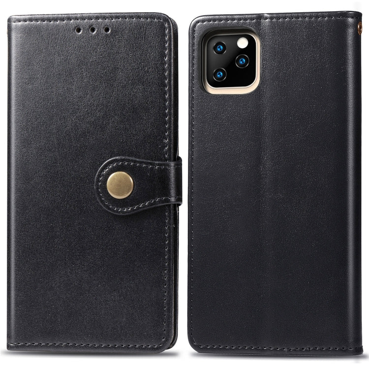 Retro Solid Color Leather Buckle Mobile Phone Protection Leather Case with Photo Frame & Card Slot & Wallet & Bracket Function for  iPhone XI Max(2019)
