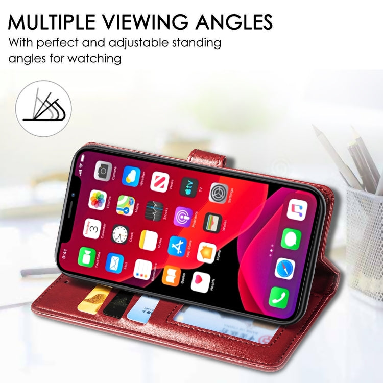 Retro Solid Color Leather Buckle Mobile Phone Protection Leather Case with Photo Frame & Card Slot & Wallet & Bracket Function for  iPhone XI Max(2019)