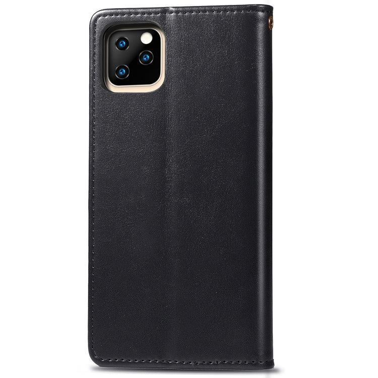 Retro Solid Color Leather Buckle Mobile Phone Protection Leather Case with Photo Frame & Card Slot & Wallet & Bracket Function for  iPhone XI Max(2019)