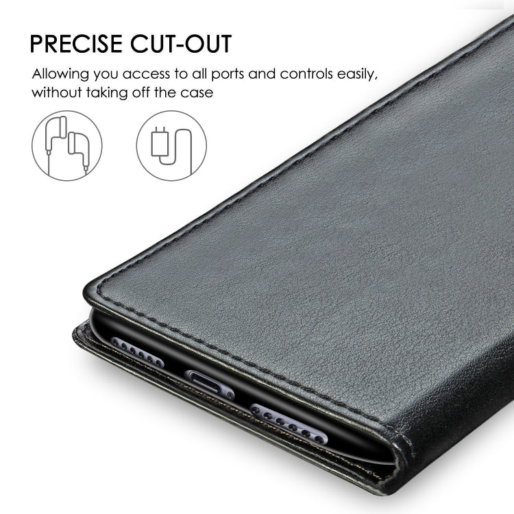 Retro Solid Color Leather Buckle Mobile Phone Protection Leather Case with Photo Frame & Card Slot & Wallet & Bracket Function for  iPhone XI Max(2019)