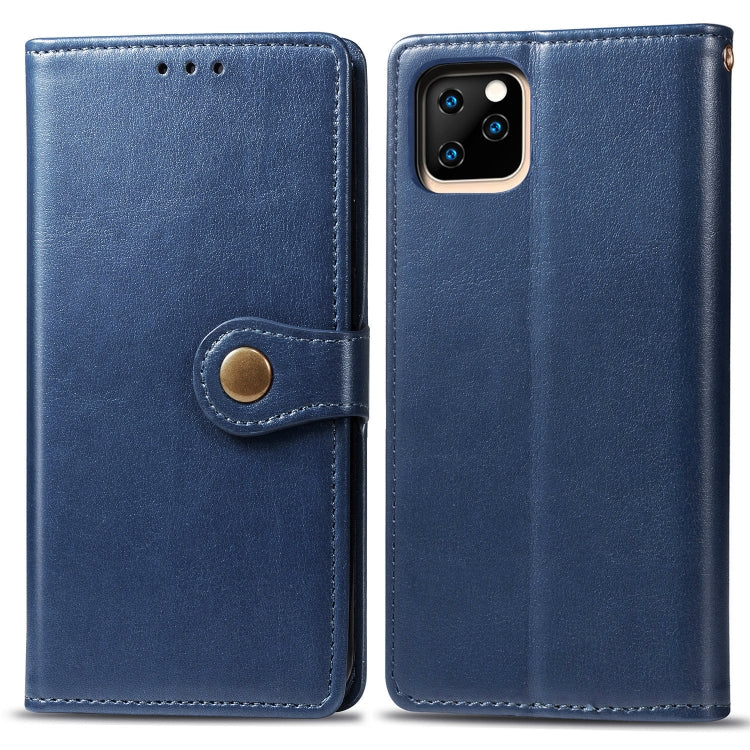 Retro Solid Color Leather Buckle Mobile Phone Protection Leather Case with Photo Frame & Card Slot & Wallet & Bracket Function for  iPhone XI Max(2019)