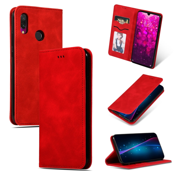 Retro Skin Feel Business Magnetic Horizontal Flip Leather Case compatible with Xiaomi Redmi 7 / Redmi Y3