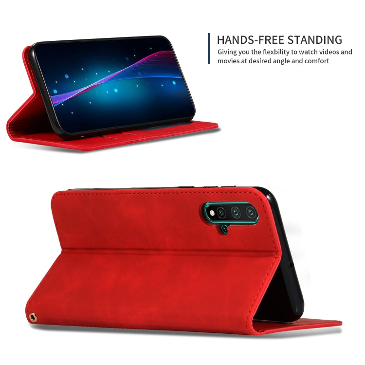 Retro Skin Feel Business Magnetic Horizontal Flip Leather Case for Huawei Nova 5 / Nova 5 Pro