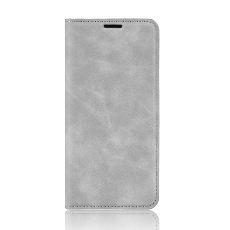 Retro-skin Business Magnetic Suction Leather Case with Purse-Bracket-Chuck Compatible with Galaxy A50, Compatible with Galaxy A50