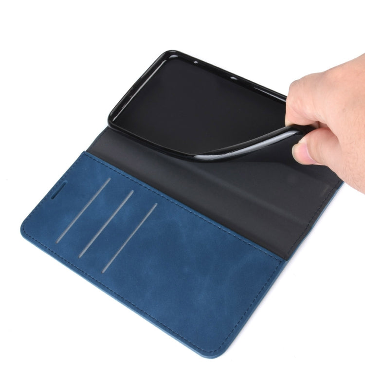 Retro-skin Business Magnetic Suction Leather Case with Purse-Bracket-Chuck Compatible with Galaxy A30, Compatible with Galaxy A30