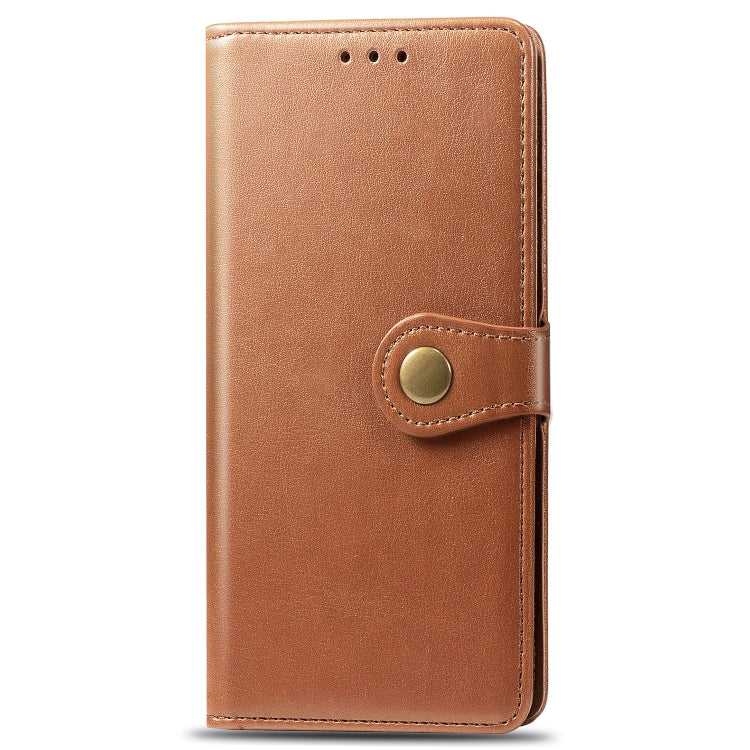 Retro Solid Color Leather Buckle Mobile Phone Protection Leather Case with Lanyard & Photo Frame & Card Slot & Wallet & Bracket Function for Huawei Y9 Prime 2019