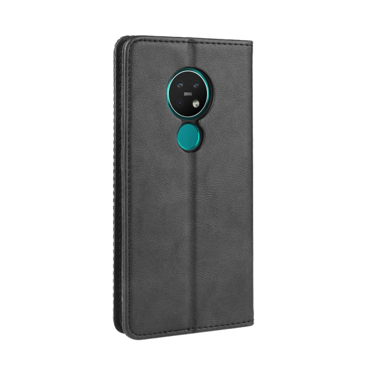 For Nokia 7.2 / Nokia 6.2 Magnetic Buckle Retro Crazy Horse Texture Horizontal Flip Leather Case , with Holder & Card Slots & Photo Frame