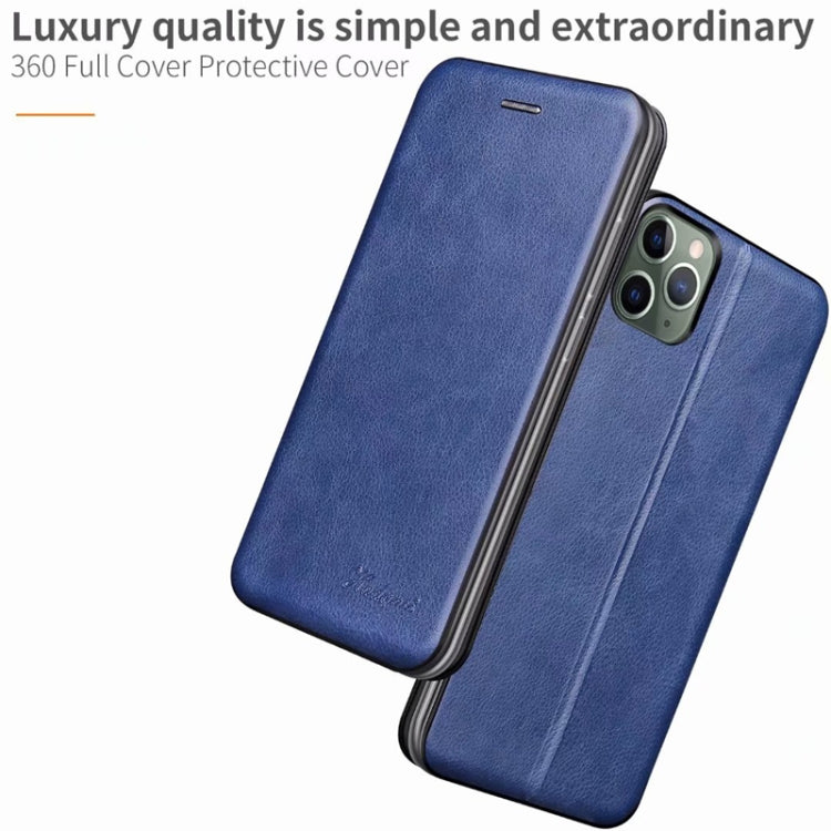 For iPhone 11 Pro Max TPU+PU Integrated Voltage Magnetic Card Holder Retro Leather Case