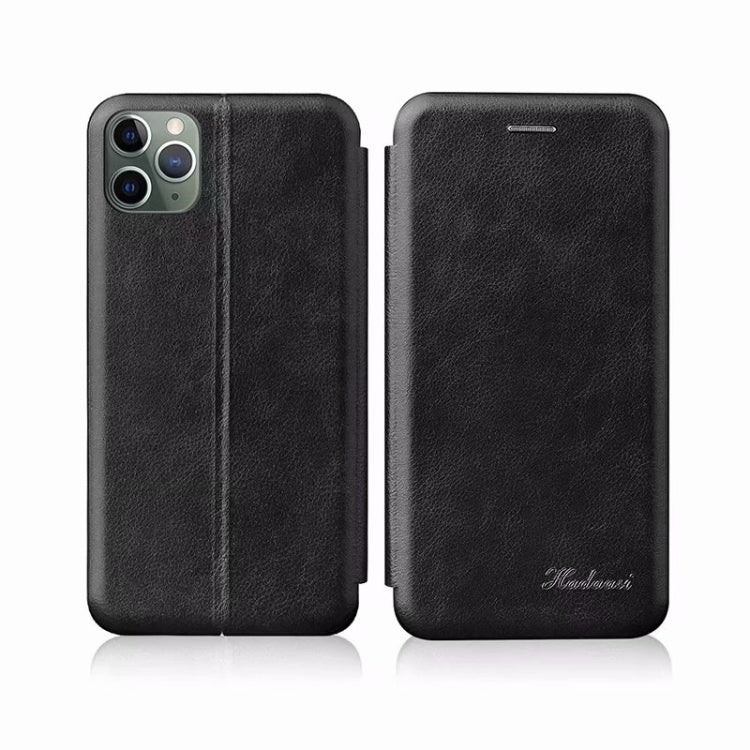 For iPhone 11 Pro Max TPU+PU Integrated Voltage Magnetic Card Holder Retro Leather Case