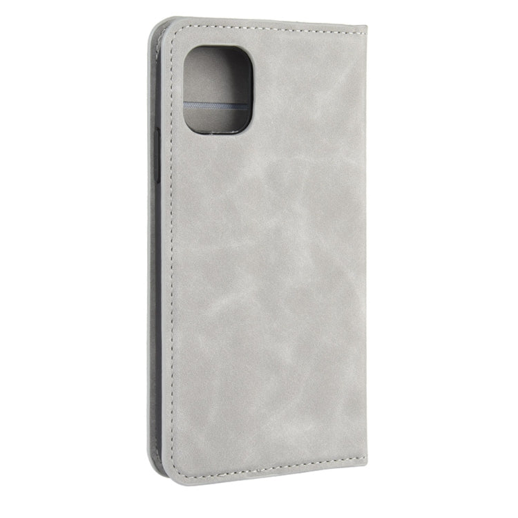 For iPhone 11   Retro-skin Business Magnetic Suction Leather Case with Purse-Bracket-Chuck