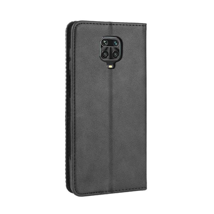 For Xiaomi Redmi Note 9 Pro / Note 9s / Note 9 Pro Max Magnetic Buckle Retro Crazy Horse Texture Horizontal Flip Leather Case with Holder & Card Slots & Photo Frame