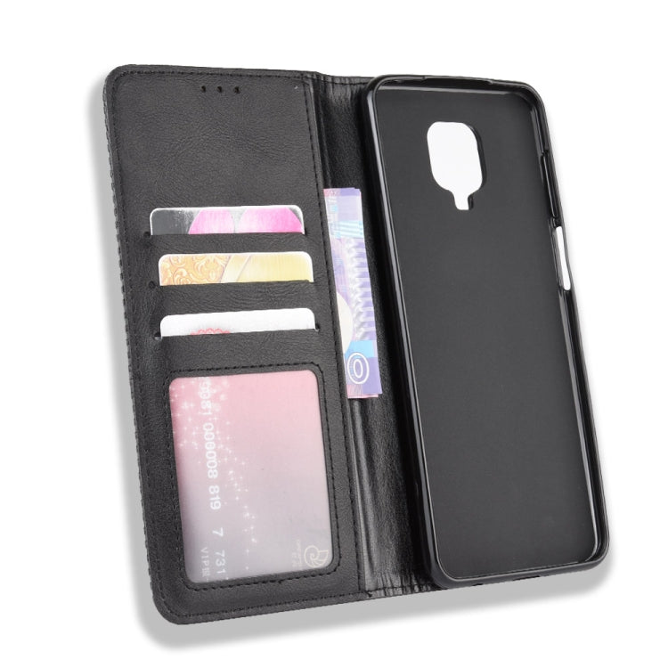 For Xiaomi Redmi Note 9 Pro / Note 9s / Note 9 Pro Max Magnetic Buckle Retro Crazy Horse Texture Horizontal Flip Leather Case with Holder & Card Slots & Photo Frame