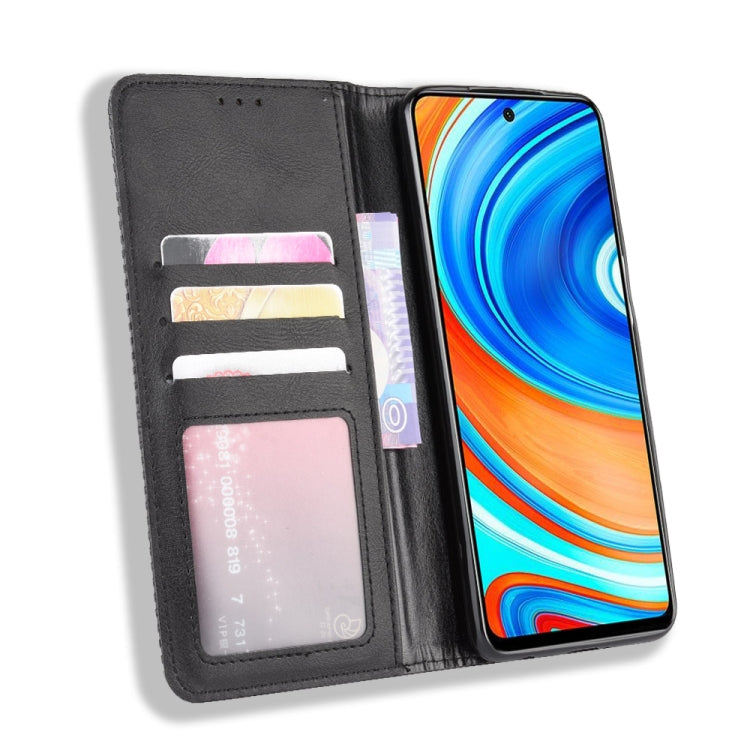 For Xiaomi Redmi Note 9 Pro / Note 9s / Note 9 Pro Max Magnetic Buckle Retro Crazy Horse Texture Horizontal Flip Leather Case with Holder & Card Slots & Photo Frame
