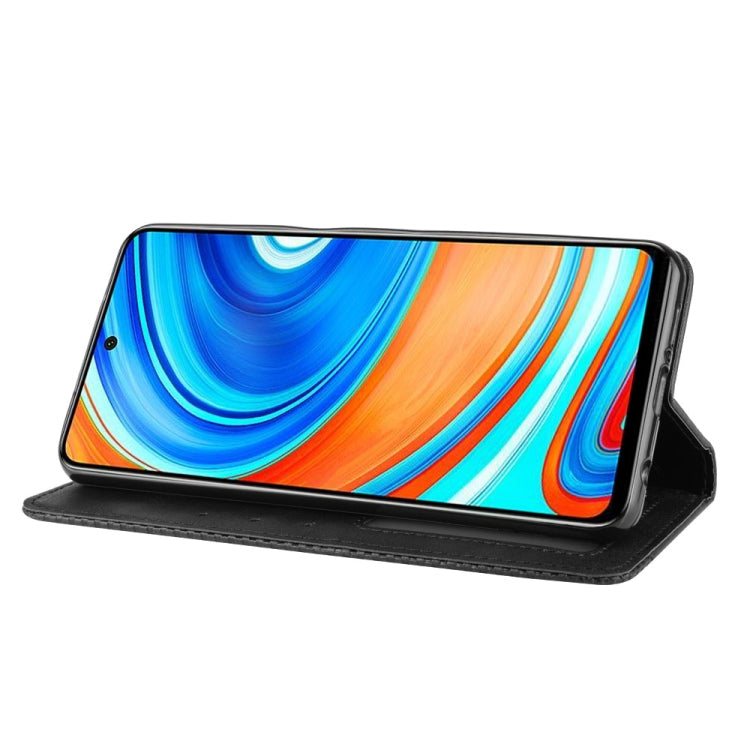 For Xiaomi Redmi Note 9 Pro / Note 9s / Note 9 Pro Max Magnetic Buckle Retro Crazy Horse Texture Horizontal Flip Leather Case with Holder & Card Slots & Photo Frame