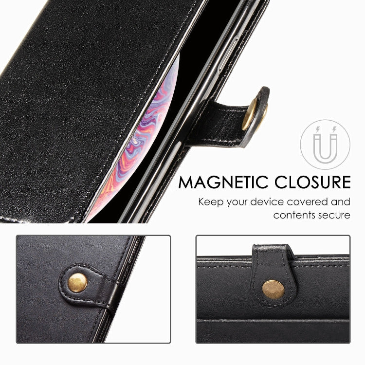 Compatible with Sony Xperia 1 II Retro Solid Color Leather Buckle Phone Case with Lanyard & Photo Frame & Card Slot & Wallet & Stand Function