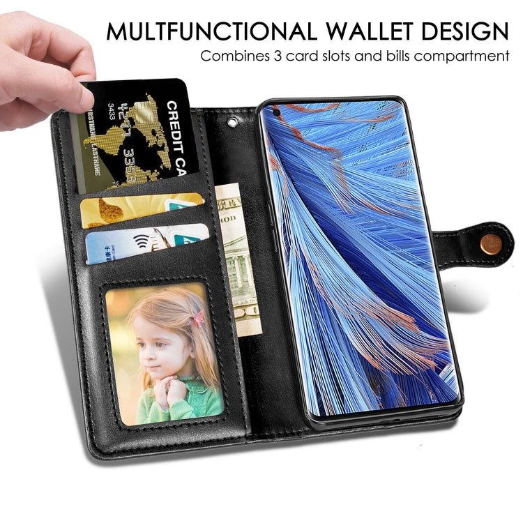 For OPPO Find X2 Retro Solid Color Leather Buckle Phone Case with Lanyard & Photo Frame & Card Slot & Wallet & Stand Function
