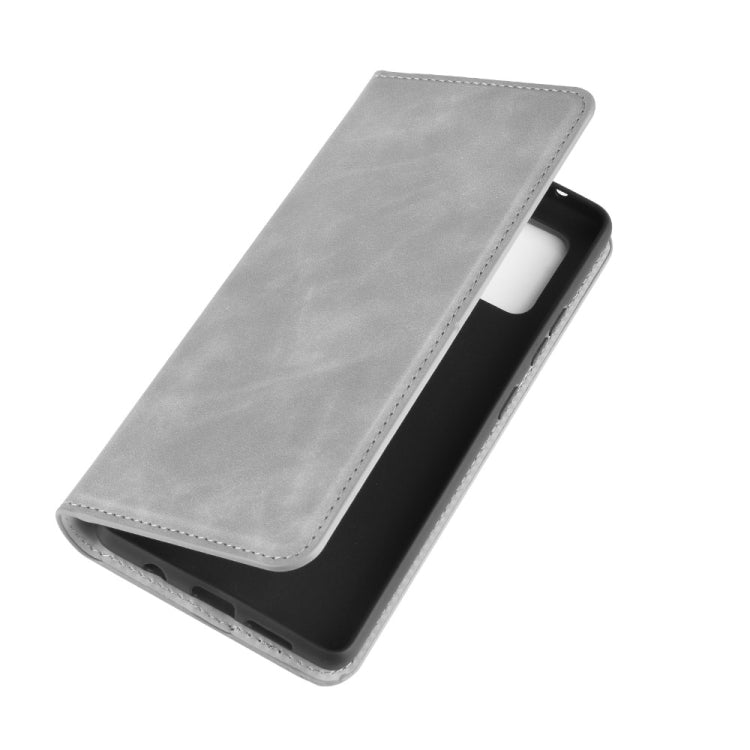 For Galaxy A71 5G Retro-skin Business Magnetic Suction Leather Case with Holder & Card Slots & Wallet