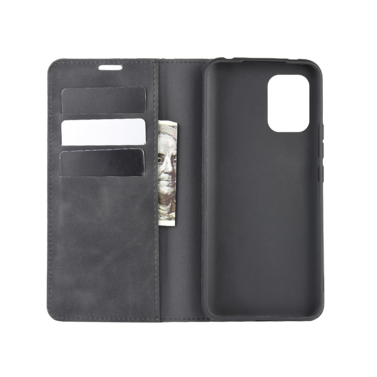 For Xiaomi Mi Note 10 Lite 5g Retro-skin Business Magnetic Suction Leather Case with Holder & Card Slots & Wallet