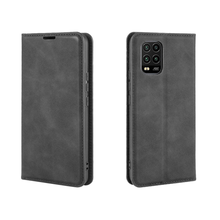 For Xiaomi Mi Note 10 Lite 5g Retro-skin Business Magnetic Suction Leather Case with Holder & Card Slots & Wallet