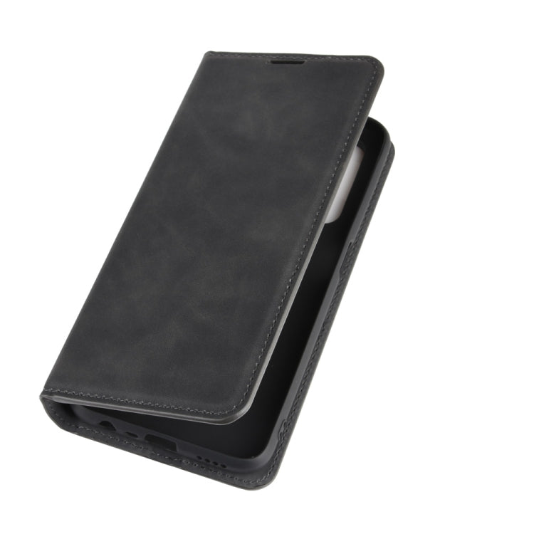 For OPPO Realme 6 Retro-skin Business Magnetic Suction Leather Case with Holder & Card Slots & Wallet