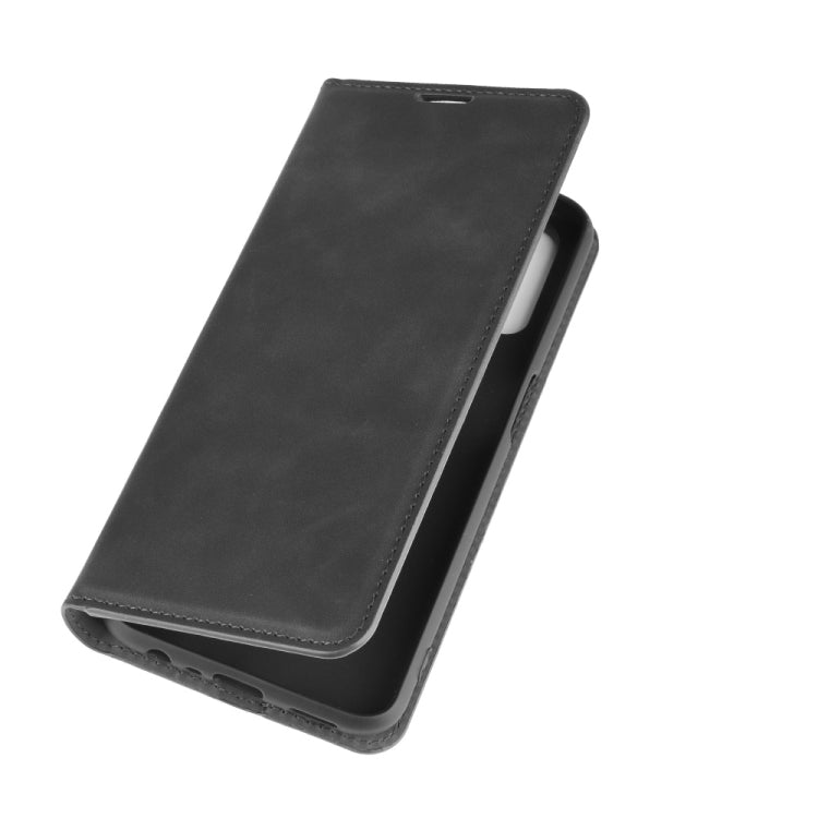 For OPPO A72 Retro-skin Business Magnetic Suction Leather Case with Holder & Card Slots & Wallet