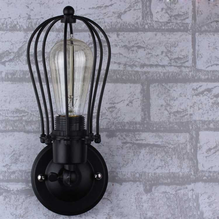 Retro Double Head Grapefruit Wrought Iron Antique Restaurant Corridor Aisle LED Wall Lamp, with Edison LED 4W