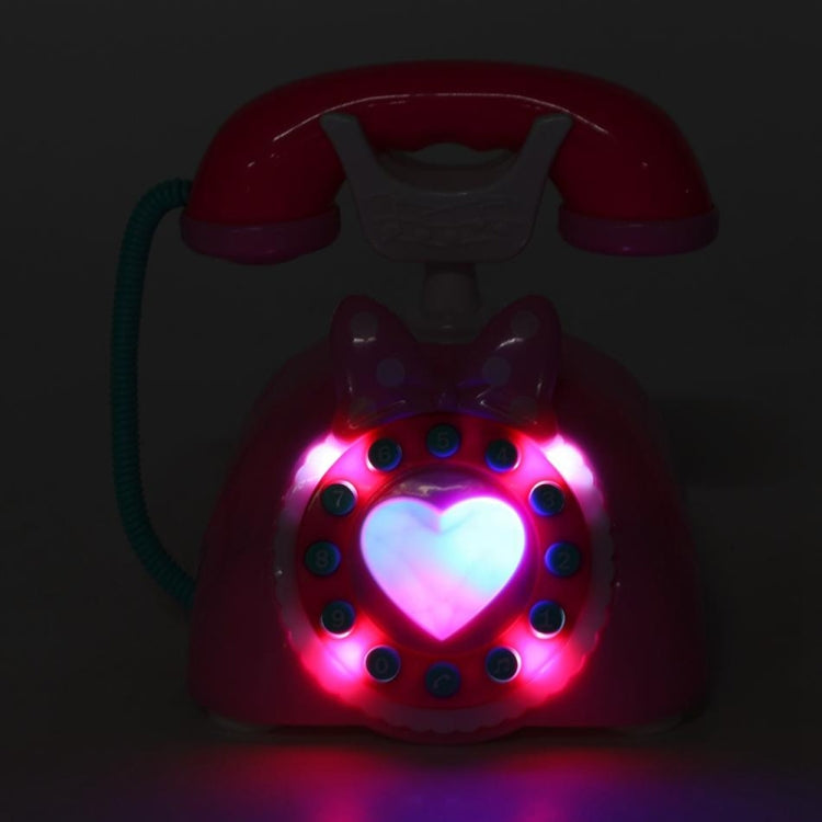 Child Simulation Retro Telephone Light Music Cartoon Early Education Puzzle Musical Toys
