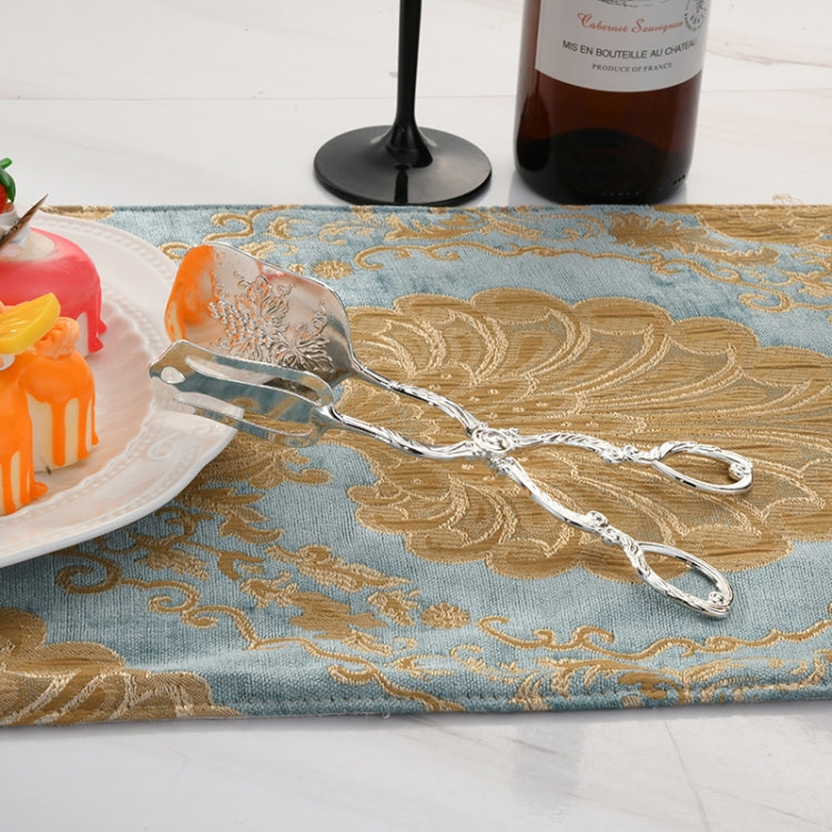 Retro Zinc Alloy Cutlery Cake Fruit Dessert Salad Clip, Cake Fruit Square Head Silver Clip