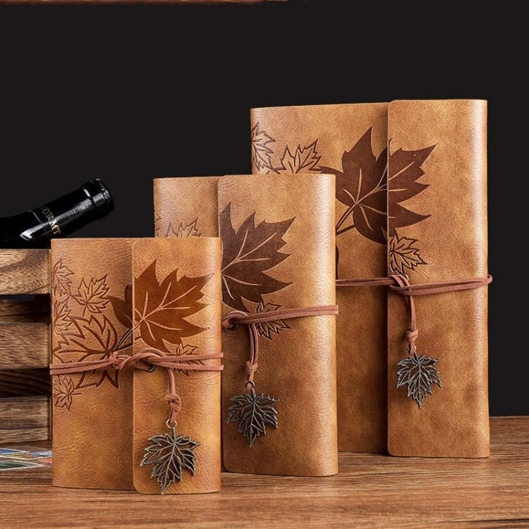 PU Maple Retro Straps Handbook Loose-leaf Notebook, A6