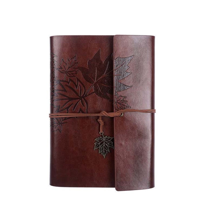 PU Maple Retro Straps Handbook Loose-leaf Notebook, A5