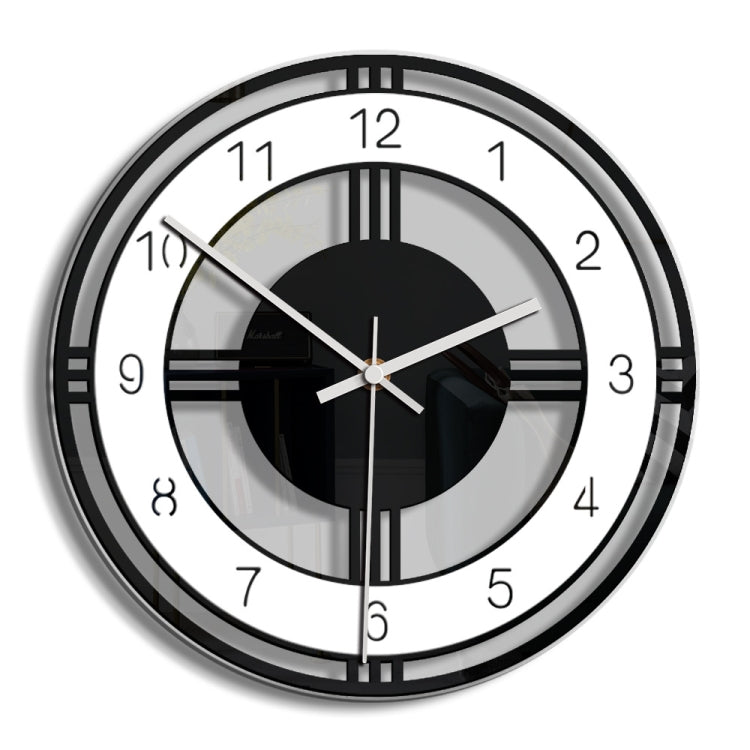 Home Decoration Round Creative Wall Clock Living Room Bedroom Transparent Acrylic Retro Clock, CC034