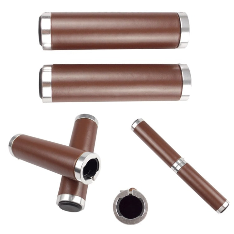 Retro Bicycle Leather Grip Cover Mountain Bike Comcompatible withtable Cowhide Grip Cover, HG005 Ordinary