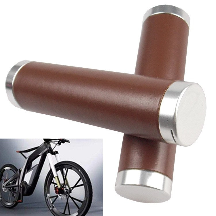 Retro Bicycle Leather Grip Cover Mountain Bike Comcompatible withtable Cowhide Grip Cover, HG005B Exquisite