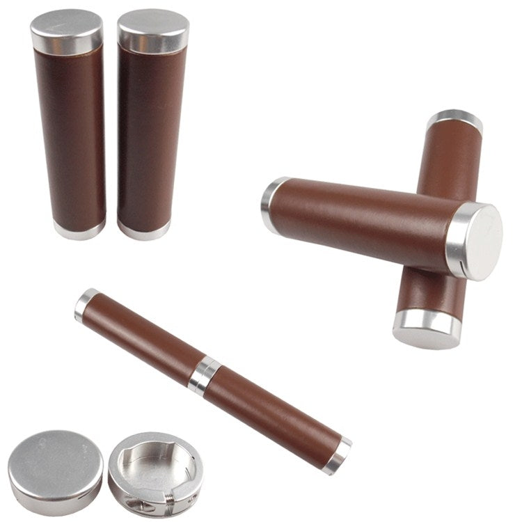 Retro Bicycle Leather Grip Cover Mountain Bike Comcompatible withtable Cowhide Grip Cover, HG005B Exquisite