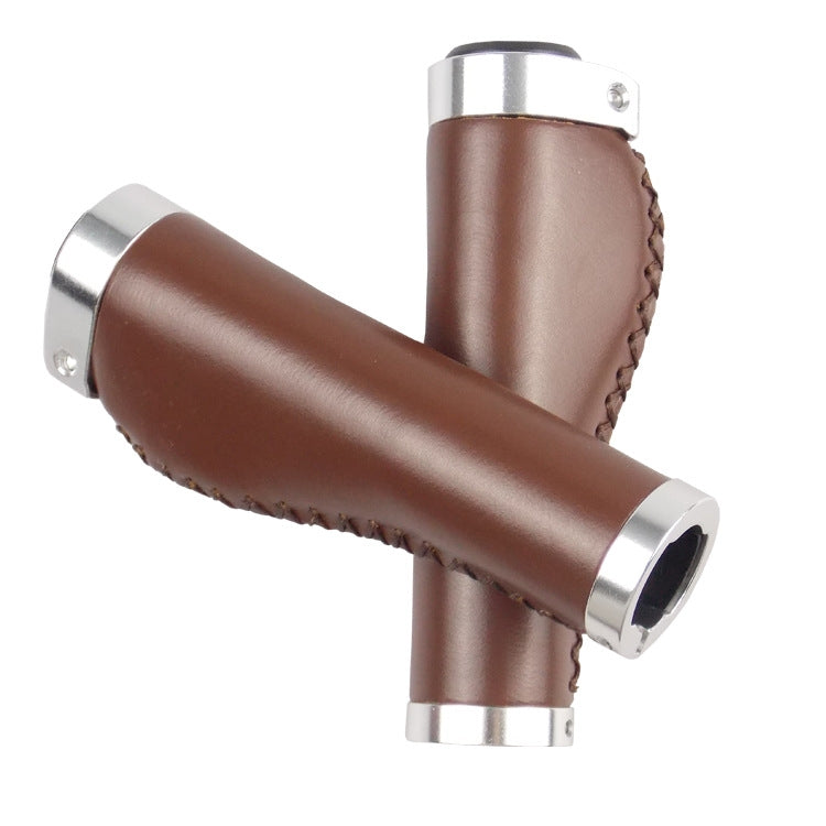 Retro Bicycle Leather Grip Cover Mountain Bike Comcompatible withtable Cowhide Grip Cover, HG006 Comcompatible withtable