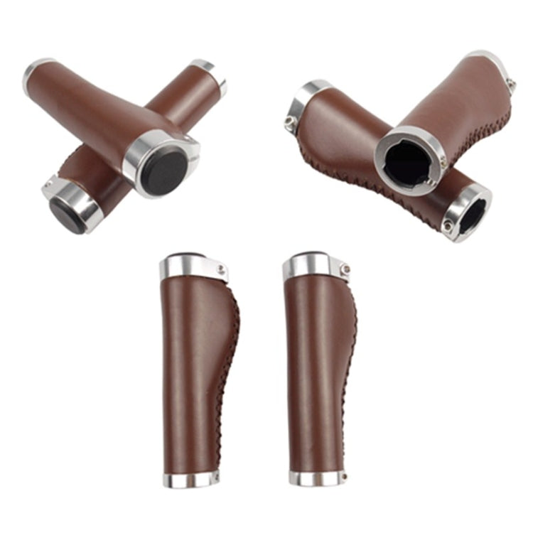 Retro Bicycle Leather Grip Cover Mountain Bike Comcompatible withtable Cowhide Grip Cover, HG006 Comcompatible withtable