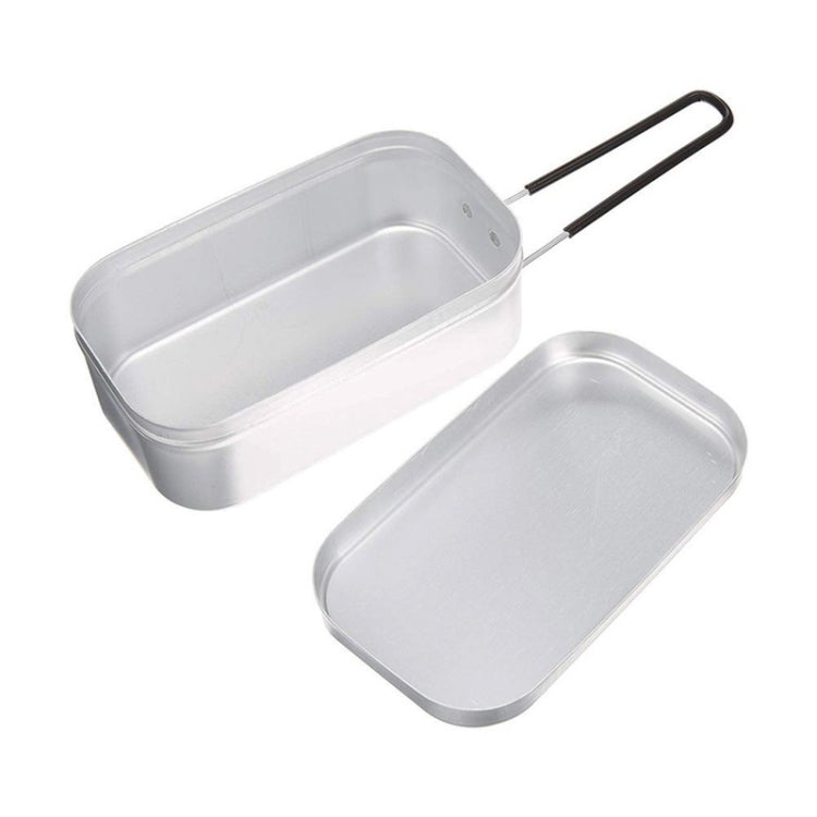 Outdoor Travel Camping Camping Lunch Box Portable Foldable Aluminum Lunch Box Retro Lunch Box Small, Small Regular Lunch Box