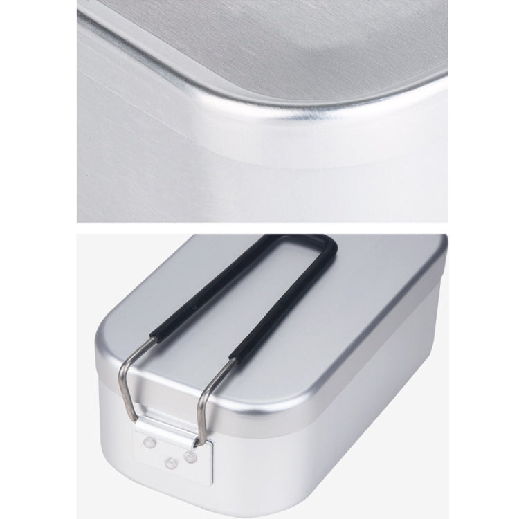 Outdoor Travel Camping Camping Lunch Box Portable Foldable Aluminum Lunch Box Retro Lunch Box Small, Small Regular Lunch Box
