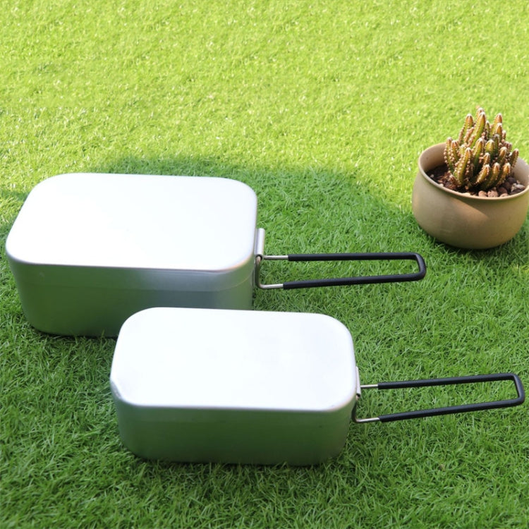 Outdoor Travel Camping Camping Lunch Box Portable Foldable Aluminum Lunch Box Retro Lunch Box Small, Small Regular Lunch Box